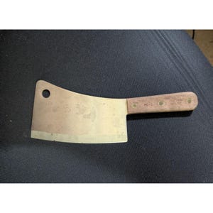VTG Chicago Cutlery  PC-1 Meat Cleaver Wood Handle 7” Carbon steel blade  Heavy