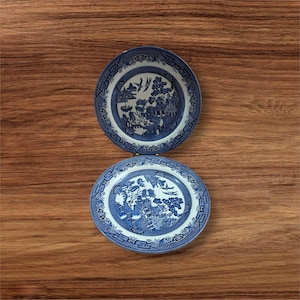 Churchill Willow Blue 10.25-Inch Dinner Plates Set Of 2 Made In England