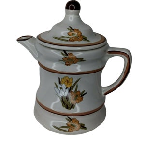 vintage California Pottery USA Crocus  coffee tea pot  POT 8.5"