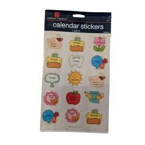 Vintage Americana Greeting Calendar Stickers 45 Stickers Planner 1980&#39;s Ziggy