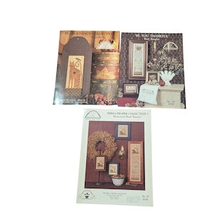 Sandra Sullivan Homespun Elegance Modèles de point de croix Lot de 3 échantillons Chat