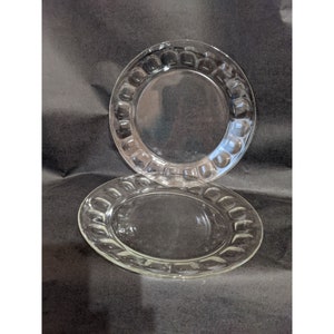 Arcoroc  7"salad  plate Clear, Cut, Panels by CRISTAL D'ARQUES-DURAND set of 5