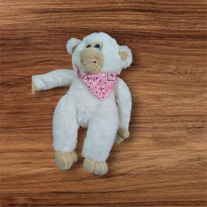 vintage Tb Trading co white Monkey gorilla plush stuffed animal toy 14&quot;