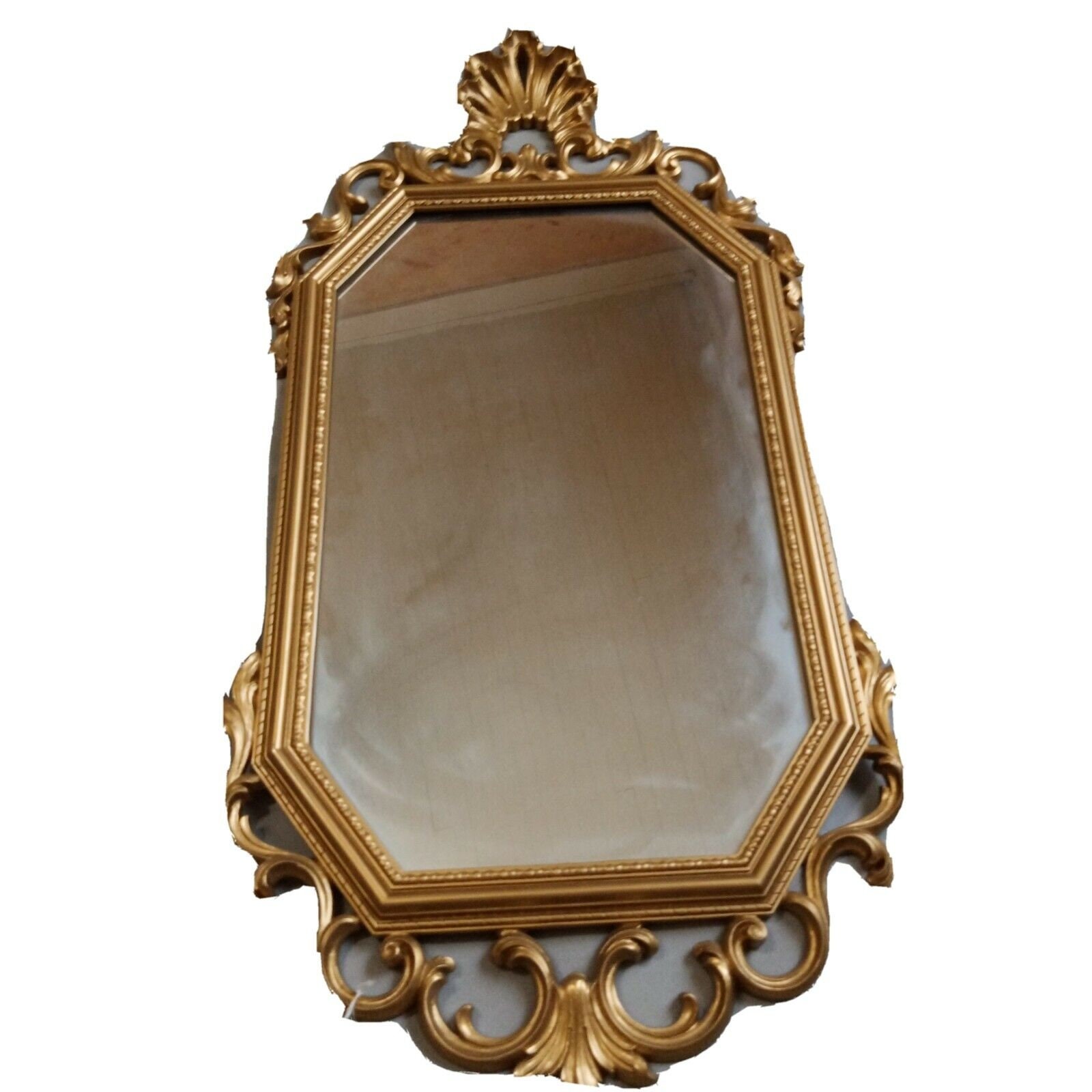 Vintage Syroco Gold tone Mirror Ornate Wall Mirror 30.5 Etsy