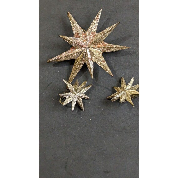 Vintage Pegasus Coro Gold Tone Star. brooch pin c… - image 6