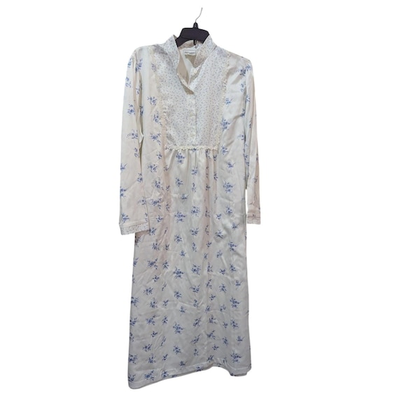 jcpenney blue and white floral dress Delicates Nightgown Large Long Sleeve Lace Trim Maxi Cream Size:M Lining Material men's formal shoes Help! Which dress? And Sleeveless