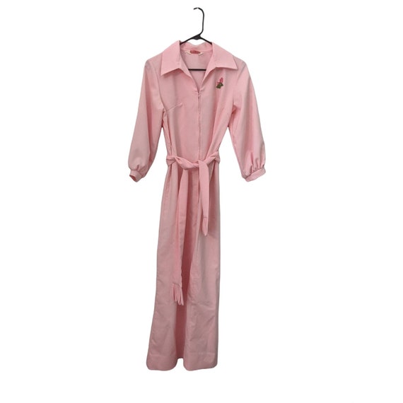 Vintage Avon Roses Hostess Gown  Robe  size M  ha… - image 1