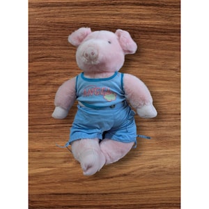 Paws and claws Pink  Angel Pig Piggy 17&quot; Plush Stuffed Toy with shirt / shorts