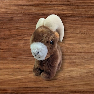 vintage Russ Ram Goat Plush  Stuffed Animal toy Brown 6"