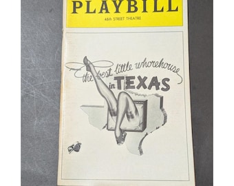 Vintage 1982 Playbill: The Best Little Whorehouse In Texas