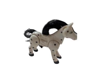 Marvel Vintage Horse Action Figure White Black Spotted Pony 3 Inch Toy