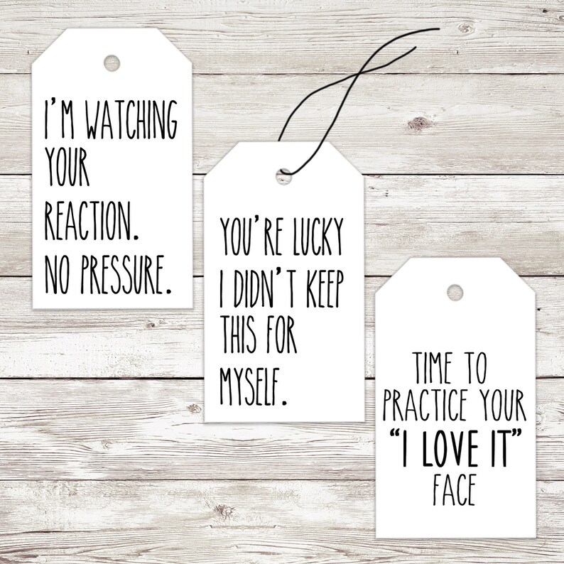 Sarcastic White Elephant Gift Tag Set of 12 Funny Printed | Etsy