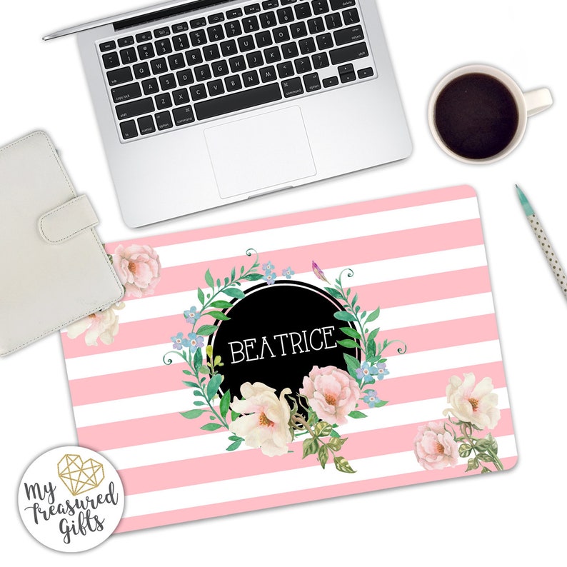 Personalized Desk Pad Custom Mat Mouse Monogrammed Office Accessory Accessories Gift