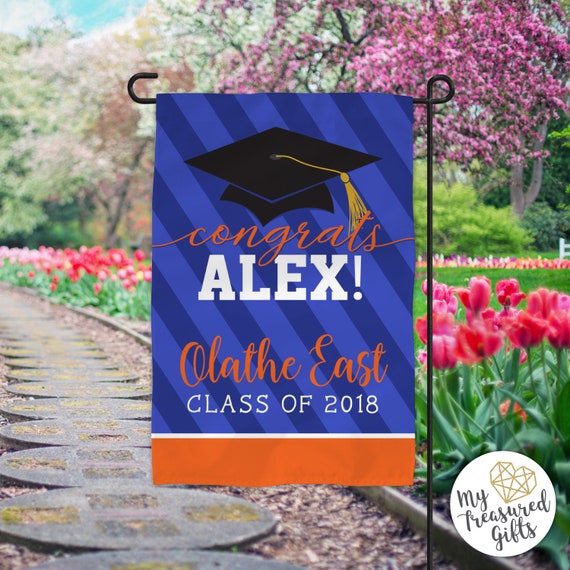 Graduation Garden Flag Graduation Party Decor Graduation Etsy