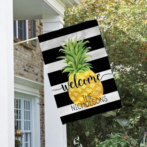 Pineapple House Flag Aloha House Flag Double Sided House Etsy