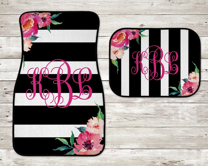 Kate Monogram Car Mats Personalized Car Mats Custom Car Mat Etsy
