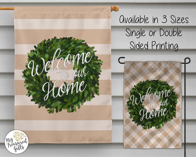 Welcome Wreath House Flag Garden All Year Image 0