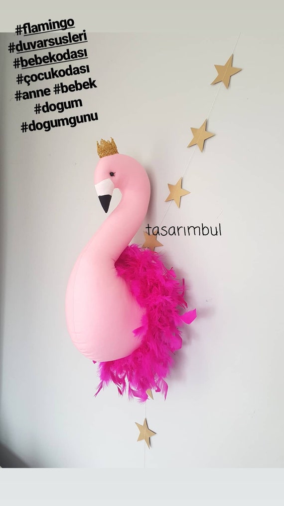 Flamingo mount flamingo gemonteerde kinderkamer Etsy