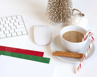 Download Holiday Invitation Mockup Horizontal, Greeting Card Mockup, Christmas Stationery Mockup, Styled ...
