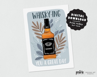 Whisky Birthday Card: Illustrated Greeting (Digital Download)