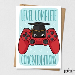 Carte de graduation de joueur, carte de grad drôle, carte de joueur, carte PlayStation, carte de contrôle, joueur, carte de graduation, carte geek, graduation geek