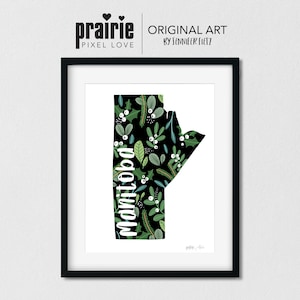 Manitoba Print, Manitoba Poster, Art print, Manitoba Art, Province Sign, Winnipeg Decor, Manitoba Province, Office Decor