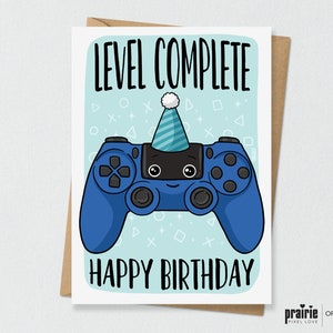 Tarjeta de cumpleaños de jugador, tarjeta de cumpleaños divertida, tarjeta de jugador, tarjeta de PlayStation, tarjeta de controlador, jugador, tarjeta, tarjeta geek, tarjeta geeky