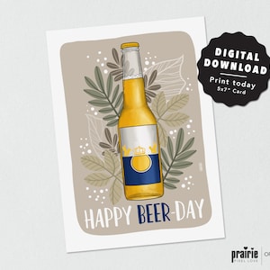 Biglietto di compleanno per birra, Biglietto stampabile, Biglietto scaricabile, Biglietto di download digitale, Biglietto d'auguri digitale, Download di carte, Biglietto digitale
