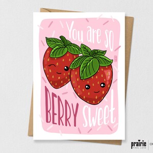 Carte imprimée de fraise, carte d’anniversaire de fraise, mignon de baie, carte d’anniversaire, carte de jeu de mots, carte de punny, anniversaire de fraise, carte d’anniversaire de l’adolescence