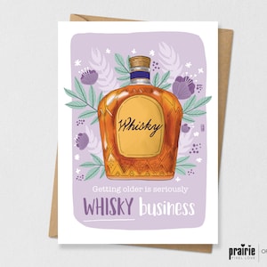 Carte de whisky imprimée, carte d’anniversaire de whisky, carte d’anniversaire d’alcool, carte d’anniversaire, carte de jeu de mots, carte de Valentines, petit ami, anniversaire de petite amie