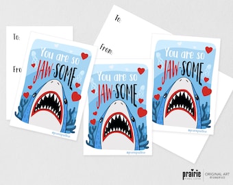 Shark Valentine Cards, Shark Valentines Card, Kids Valentines Card, School Valentine, Classroom Valentine