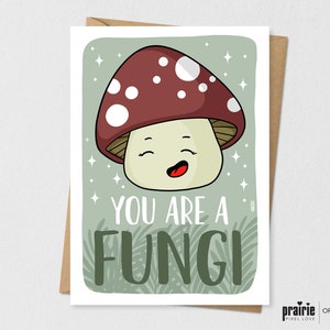 Carte de plante de champignon, carte d’anniversaire de champignon, carte, carte d’anniversaire, carte de jeu de mots, carte, carte de plante Guy, amoureux des plantes, cadeau de plante