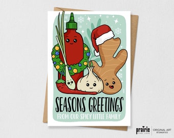 Seasoning Christmas Card, Funny card, Food Christmas Card, Holiday Card, Funny Christmas Card, Cute Card, Pun Card, Cute Christmas Card