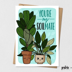 Plant Card, plant Birthday Card, Card, Birthday Card, Pun Card, Valentines Card, Girlfriend Birthday Card, plant lover, plant gift