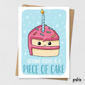 Jeu de mots pour gâteau d'anniversaire, carte pour gâteau, gâteau d'anniversaire, carte d'anniversaire pour gâteau, carte de voeux, carte d'anniversaire, jeu de mots, carte kawaii