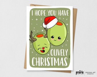 Olive Christmas Card, Funny card, Merry Christmas Card, Holiday Card, Funny Christmas Card, Cute Card, Pun Card, Cute Christmas Card