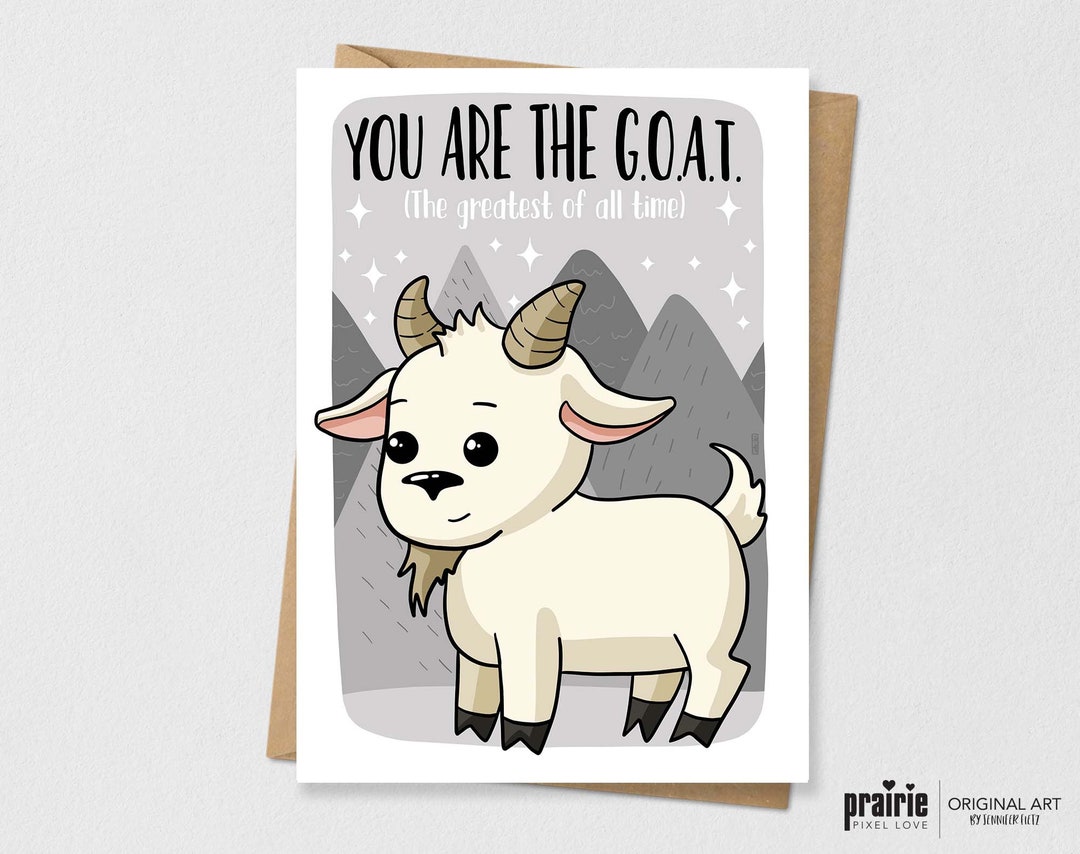 GOAT Card, Goat Valentines Day Card, Goat Gift, Goat Birthday Card ...