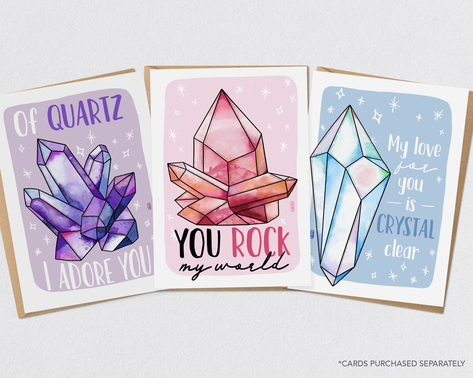 Printed Crystal Card Crystal Birthday Card Crystal Card Gem Etsy