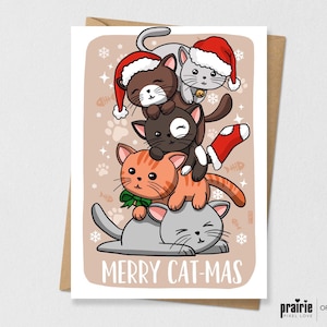 Catmas Christmas Card, Drôle de carte, Cat Christmas Card, Carte de Noël, Funny Christmas Card, Cute Card, Pun Card, Christmas Card, Cat Lover