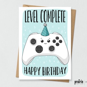 Carte d’anniversaire de joueur, carte d’anniversaire drôle, carte de joueur, carte Xbox, carte de manette, joueur, carte d’anniversaire, carte geek, carte d’anniversaire geek