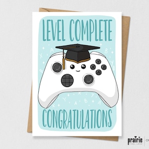 Carte de remise des diplômes de joueur, carte de diplômé drôle, carte de joueur, carte Xbox, carte de contrôleur, joueur, carte de remise de diplôme, carte de geek, carte de remise de diplôme geek