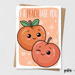 Peach Pun Card, Peach Birthday Card, Peach Greeting Card, Saint-Valentin, Pun Card, Funny Card, Food Lover, Thank You Card, Appreciation