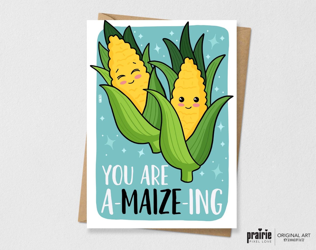 トウモロコシのしゃれカード、トウモロコシの誕生日カード