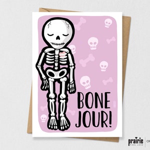 Carte squelette d’Halloween, Carte d’os, Carte d’Halloween, Carte de squelette, Amoureux du squelette, Objets squelettes, Halloween, Carte drôle, Carte de vœux
