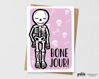 Halloween Skeleton Card, Bone Card, Halloween Card, Skeleton Card, Skeleton Lover, Skeleton things, Halloween, Funny Card, Greeting Card