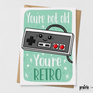 Retro Gamer Birthday Card, gamer card, gamer birthday, Controller card, boyfriend Birthday Card