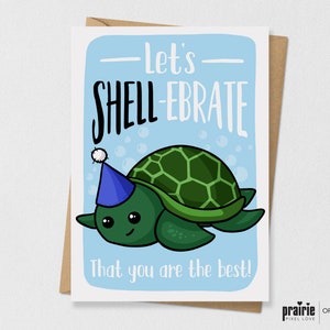 Turtle Pun Card, Turtle Valentines Day Card, Turtle Gift, Turtle Birthday Card, Turtles, Turtle Birthday Card, Pun Card, Punny Card