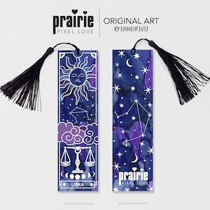 Libra Bookmark, Zodiac BookMark, Zodiac Gift, Star Sign Bookmark, Astrology Bookmark, Zodiac Sign, Astrology Gift, Book Lover, Star Sign