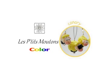 Anneaux marqueurs pour le tricot, Les P'tits Moutons / Color/ Canary