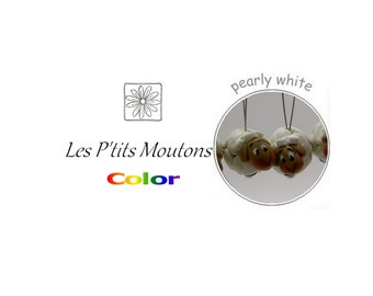 Anneaux marqueurs pour le tricot, Les P'tits Moutons / Color/ Pearly White